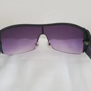 NWOT Badgley Mischka by Sama Blk Wrap-around Sunglasses, Blk Crystals @ Temples Babette Sunglasses main image 3